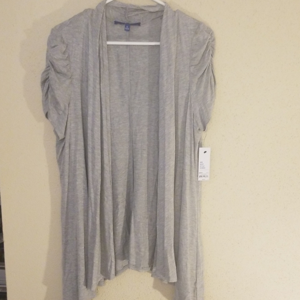 NWT Grey Open Front Top